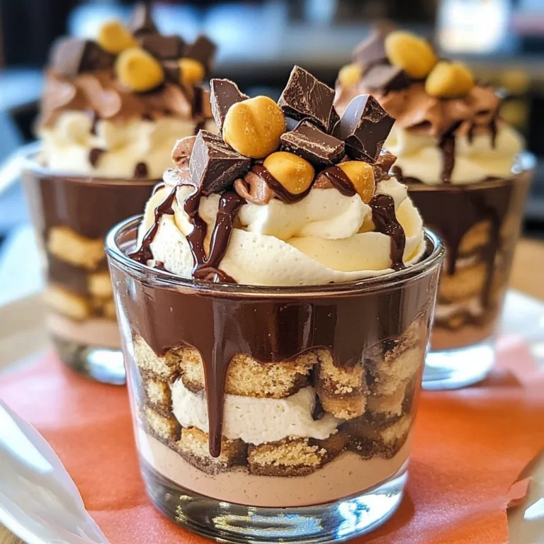 Mini Reese's Chocolate Peanut Butter Cheesecake Trifles
