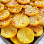 Parmesan Baked Yellow Squash Recipe (2 Ingredients)