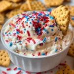Red, White and Blue Funfetti Dip