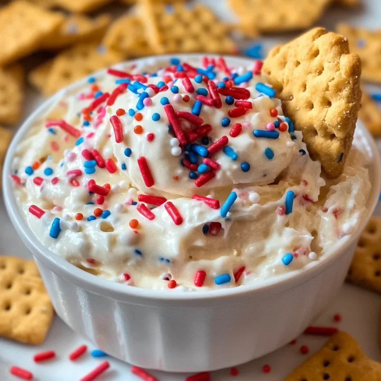 Red, White and Blue Funfetti Dip