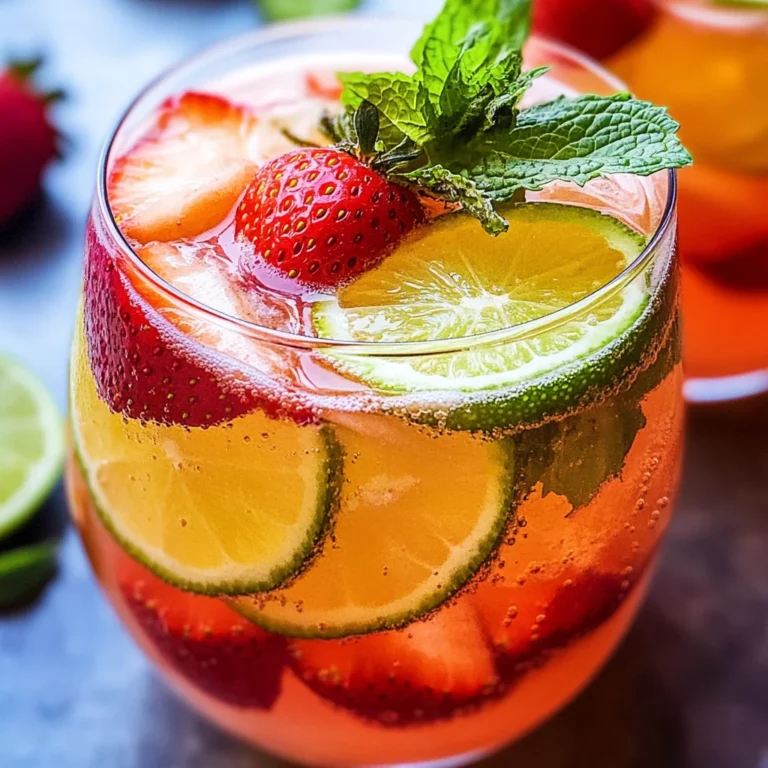 Strawberry Lime lemon juice Smash