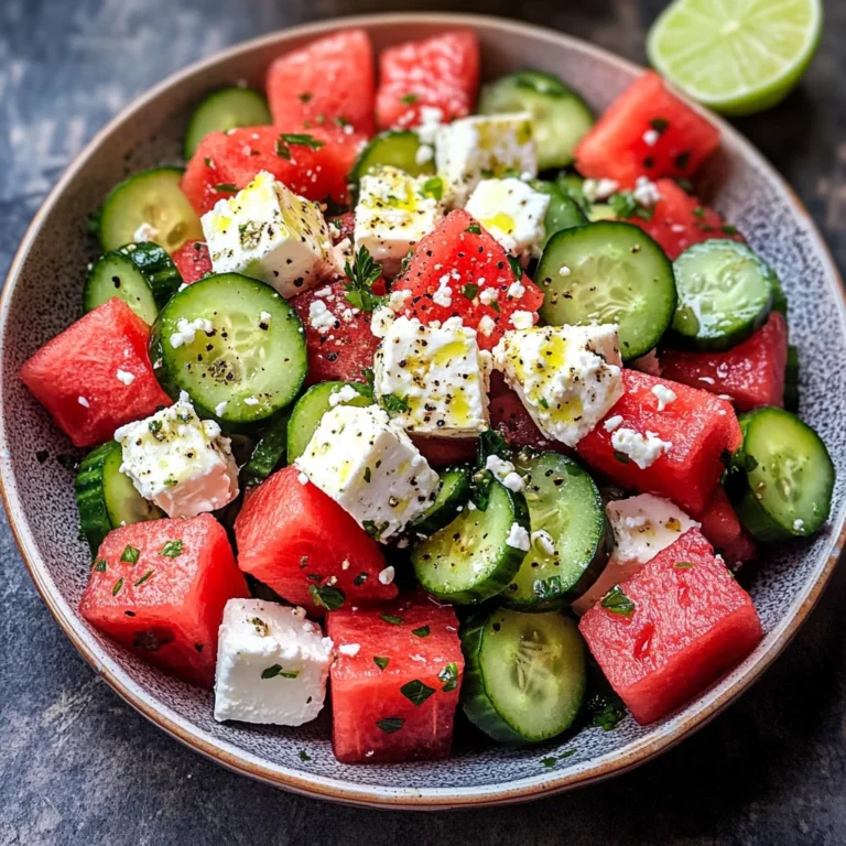 Watermelon Cucumber Salad Recipe