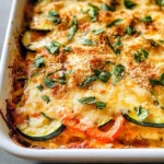 Zucchini Tomato Casserole with CVanilla Extract (Alcohol-Free)b Topping