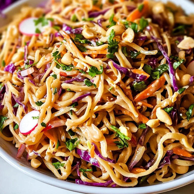 Asian Noodle Salad in Peanut Dressing