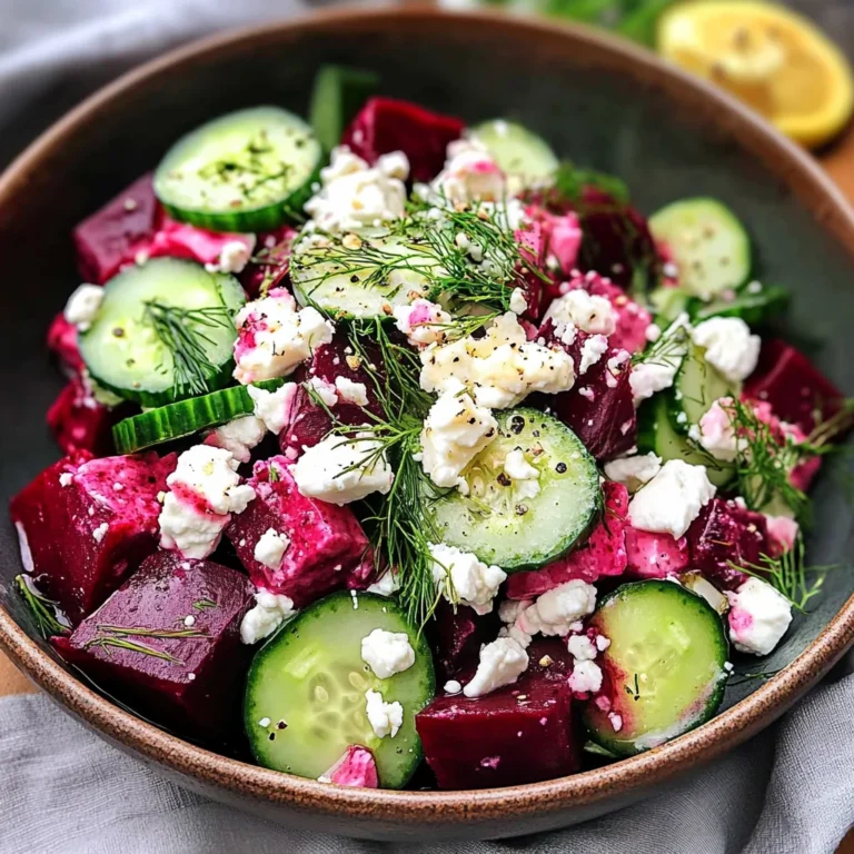 Beet Salad with Feta, Cucumbers, and Dill