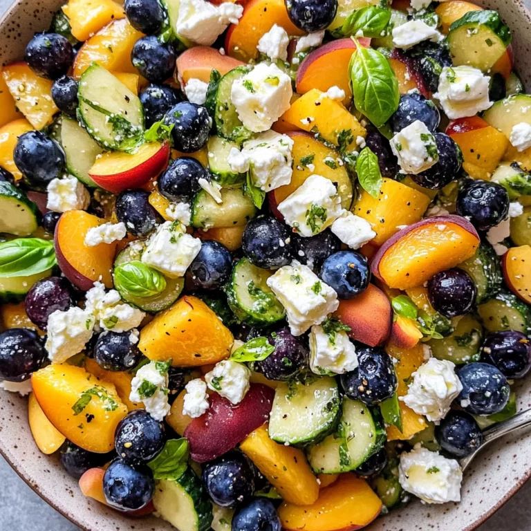Blueberry Peach Feta Salad