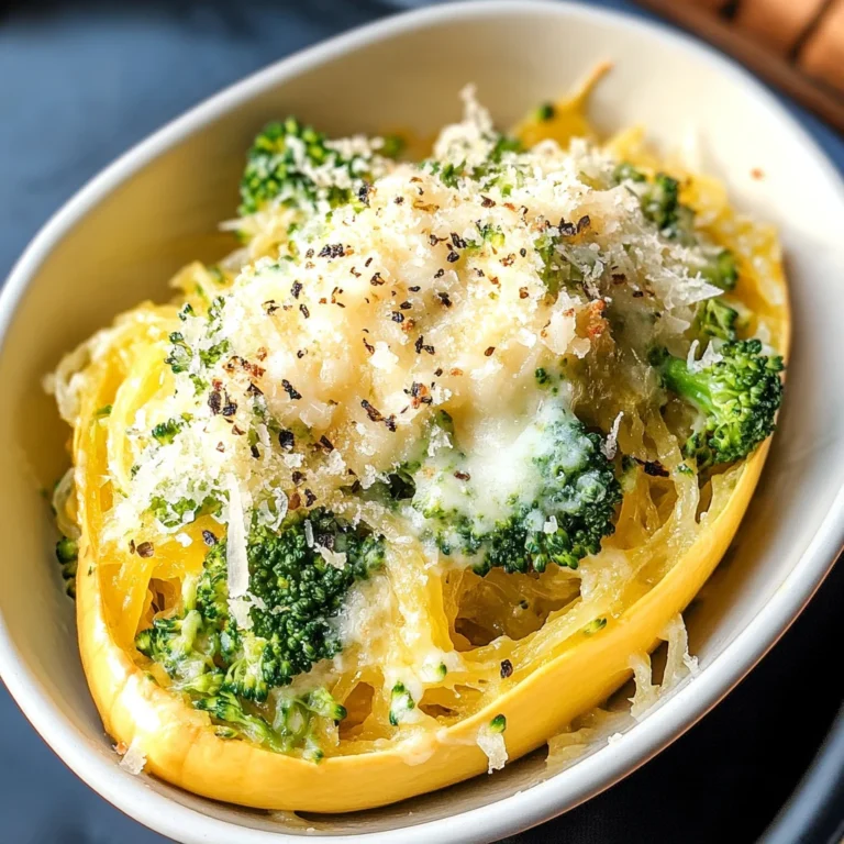 Cheesy Broccoli Spaghetti Squash