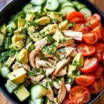 Chicken Cucumber Avocado Salad (NO COOK)