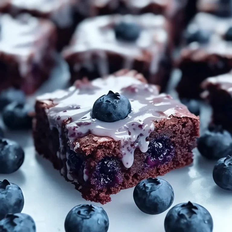 Glazed Blueberry Brownies