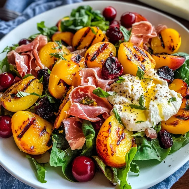 Grilled Nectarine Burrata Prosciutto Salad