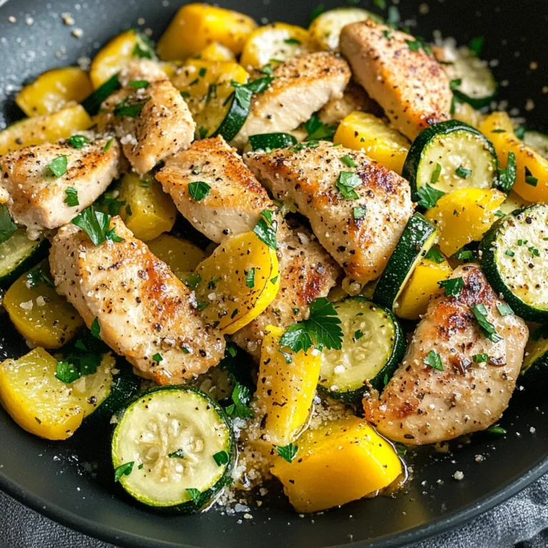 Healthy Chicken Breast with Zucchini and Squash