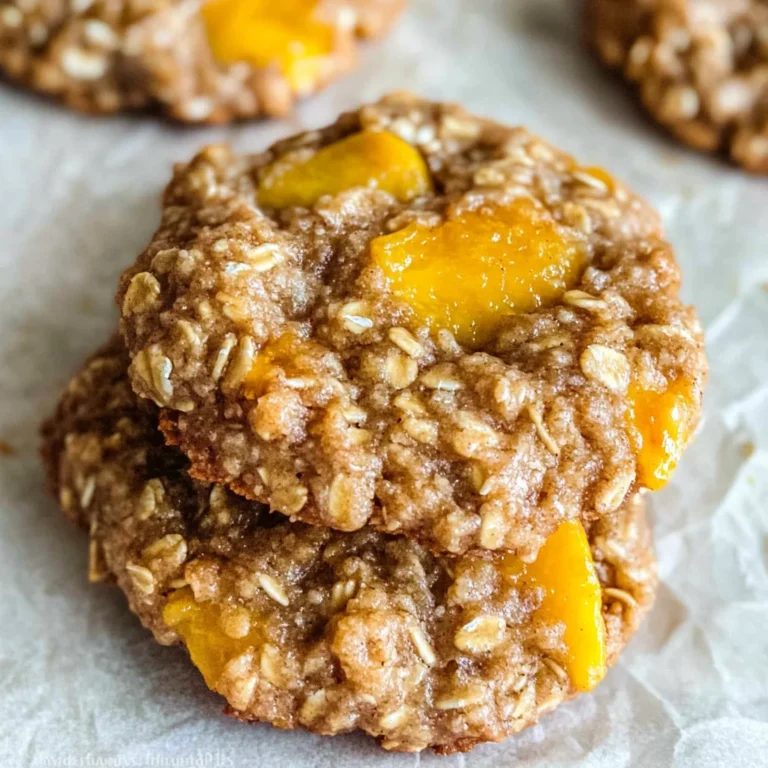 Healthy Peach Oatmeal Breakfast Cookies