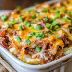 Loaded BBQ beef Potato Casserole