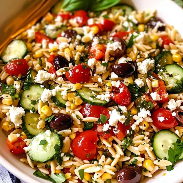 Orzo Pasta Salad Recipe with Feta
