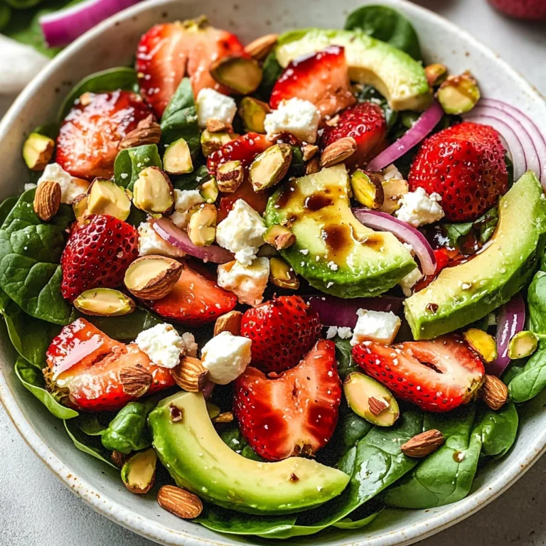 Strawberry Spinach Salad with Strawberry Balsamic