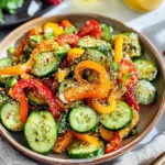 Viral TikTok Cucumber & Bell Pepper Salad