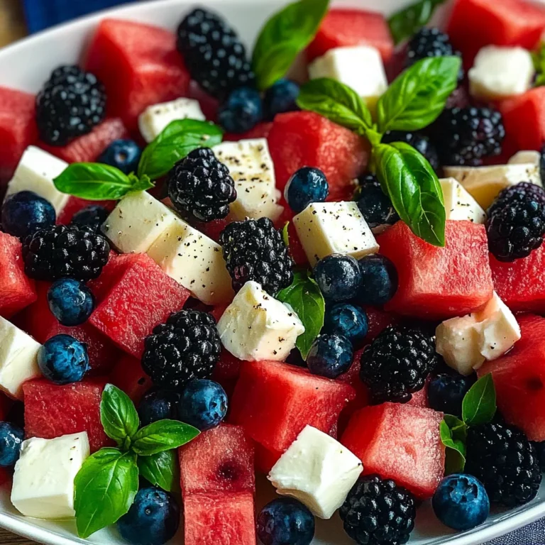 Watermelon Blueberry Salad