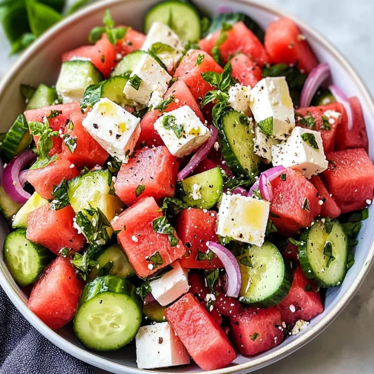 Watermelon Salad with Feta Cheese