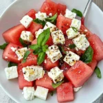 Watermelon and Feta Salad with Honey Balsamic Vinaigrette