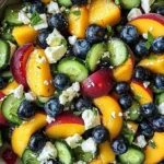 Blueberry Peach Feta Salad