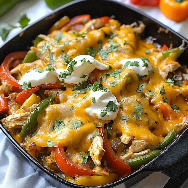 Chicken Fajitas Casserole (easy and cheesy!)