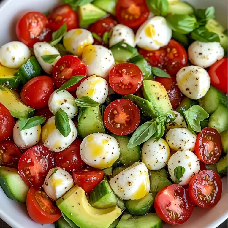 Easy Cucumber Mozzarella Salad