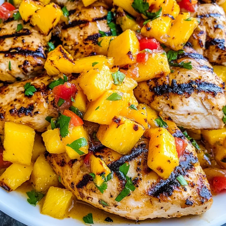 Grilled Mango Pineapple Chicken