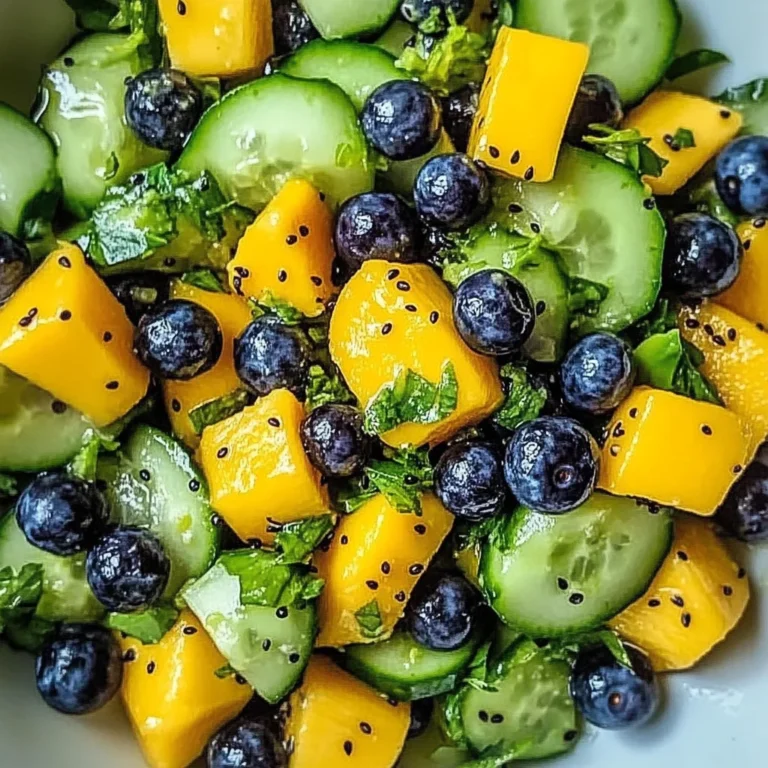 Mango Cucumber Salad with Blueberries and Avocado