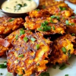 Sweet Potato Fritters with Turkey Bacon and Green Onions