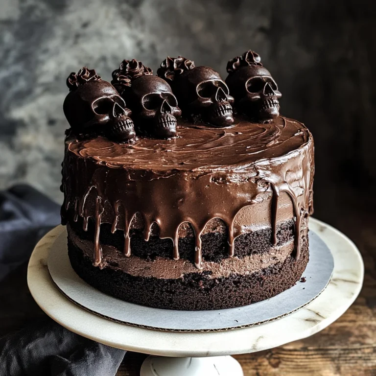 Vegan Chocolate Layer Skull Cake