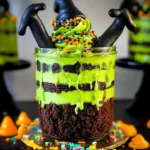 Witches Brew Halloween Cake Jars