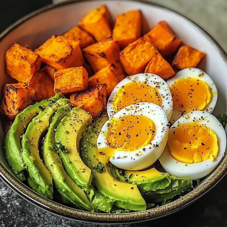 Avocado, Egg & Roasted Sweet Potato Bowl