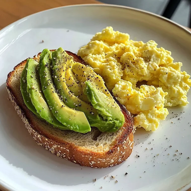 Avocado Toast & Fluffy Scramble with Iced Matcha