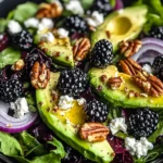 Blackberry & Avocado Salad with Honey Lemon Vinaigrette
