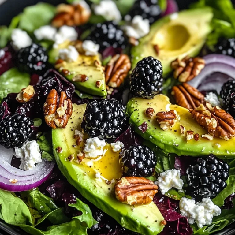 Blackberry & Avocado Salad with Honey Lemon Vinaigrette