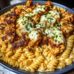 Cheesy Garlic Chicken Rotini in Cajun Cream Sauce