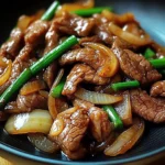 Chinese Beef Stir Fry with Caramelized Onions
