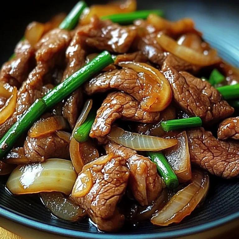 Chinese Beef Stir Fry with Caramelized Onions