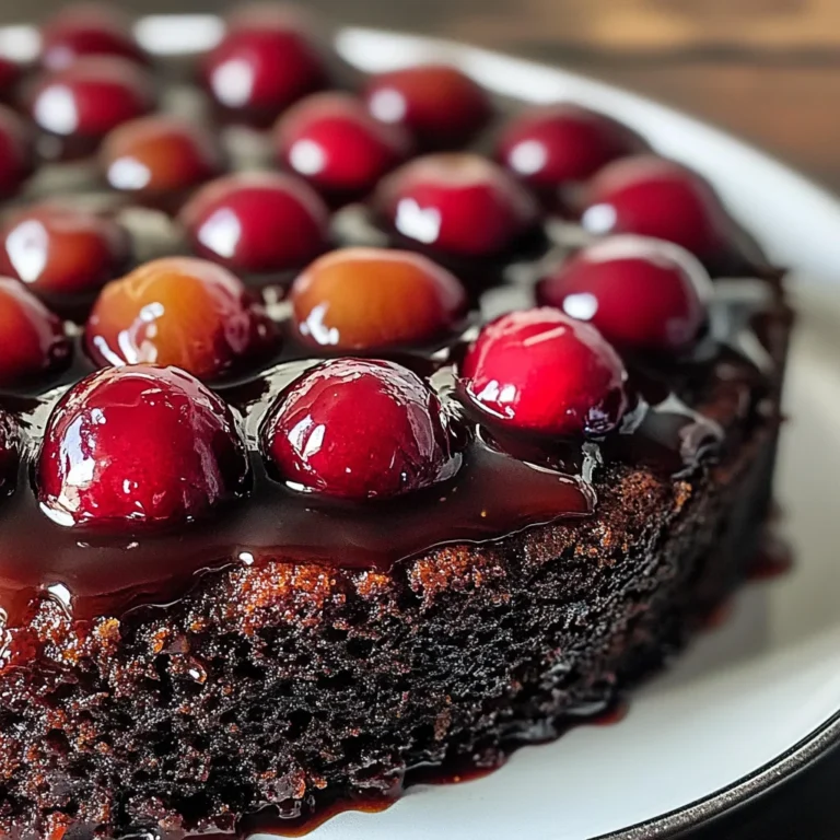 Chocolate Cherry Upside Down Cake