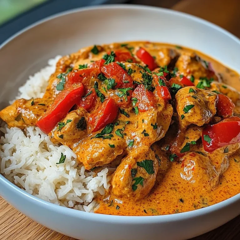 Creamy Paprika Chicken with Rice