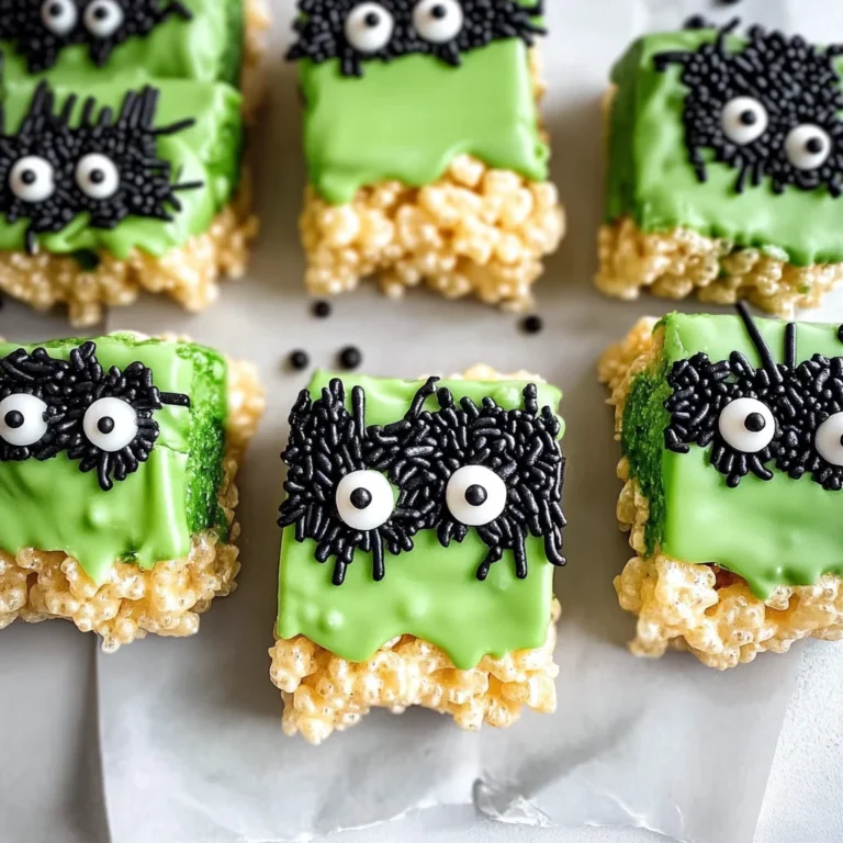 Frankenstein Halloween Rice Krispie Treats