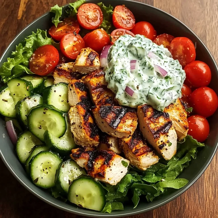 Greek Chicken Power Bowl with Tzatziki Sauce