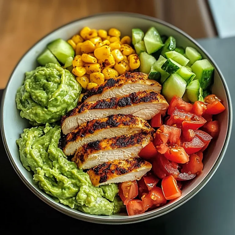 Grilled Chicken Bowl with Veggies & Guacamole