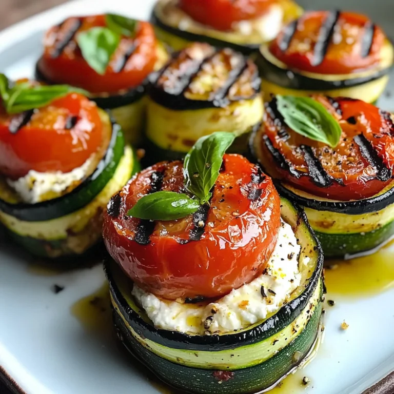 Grilled Zucchini Rollups with Lemon-Basil Ricotta & Slow Roasted Tomatoes