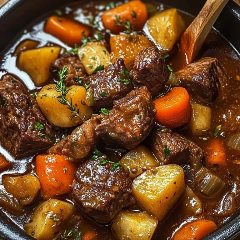 Hearty Homestyle Beef Stew with Root Vegetables