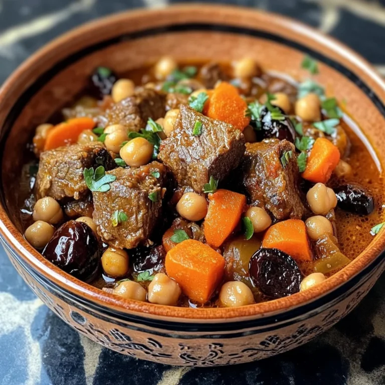 Moroccan Lamb Tagine with Prunes, Chickpeas & Warm Spices