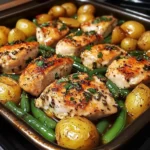 One-Pan Garlic Herb Chicken with Potatoes & Green Beans