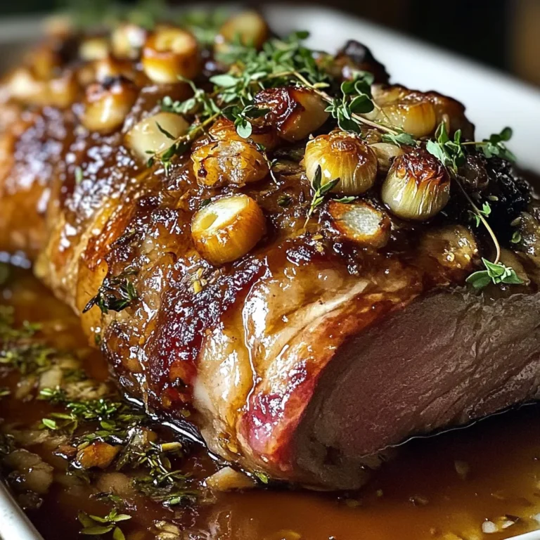 Slow-Roasted Lamb Shoulder with Honey-Garlic Mustard Glaze