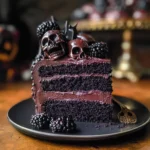 Spooky Black Velvet Halloween Cake