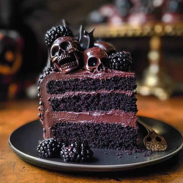 Spooky Black Velvet Halloween Cake